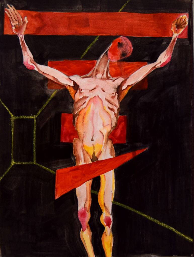 770x1018 Saatchi Art As A Matter Of Crucifixion Painting By Anton Slich - Crucifixion Painting