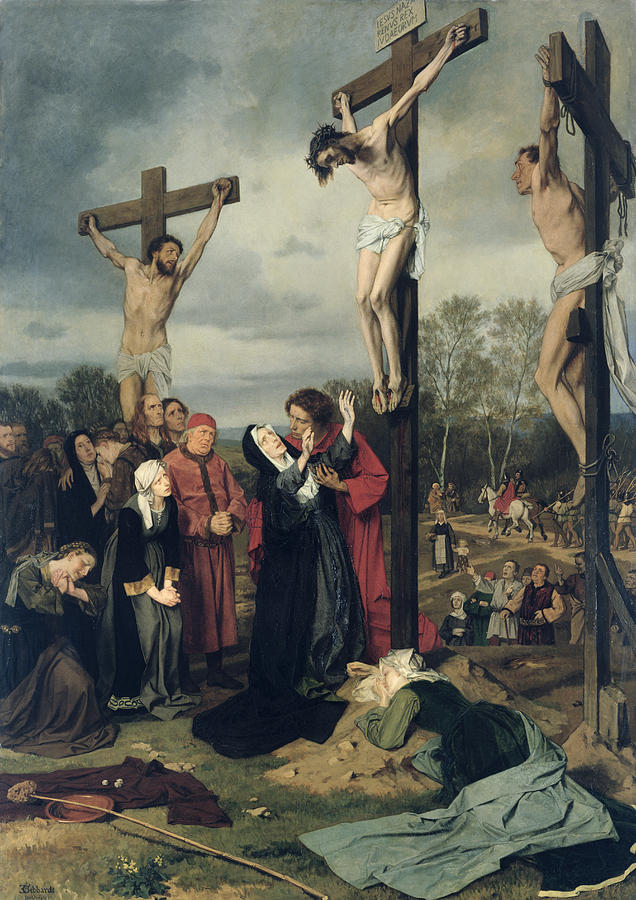 636x900 Crucifixion Painting By Eduard Karl Franz Von Gebhardt - Crucifixion Painting