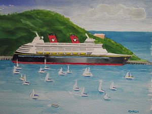 300x225 Disney Cruise Paintings Fine Art America - Cruise Painting
