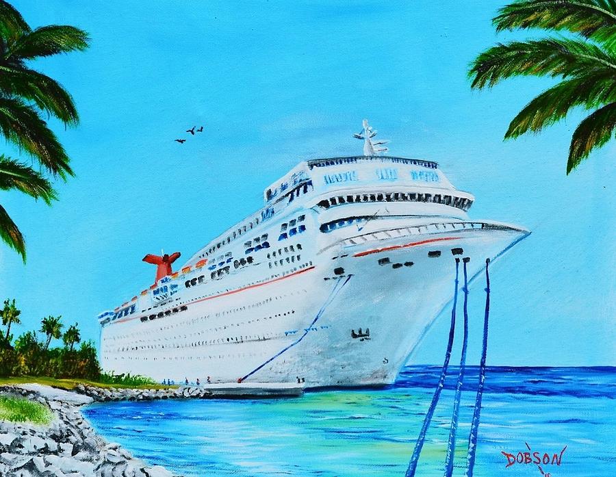 900x697 My Carnival Cruise Painting By Lloyd Dobson - Cruise Painting