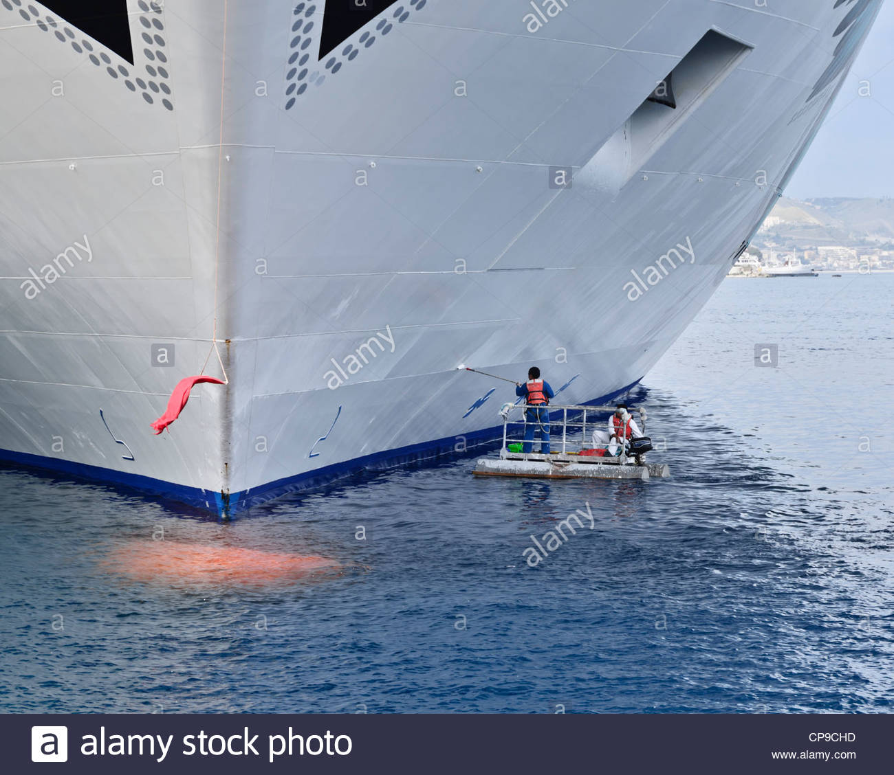 1300x1128 Painting A Cruise Ship During A Port Visit - Cruise Painting