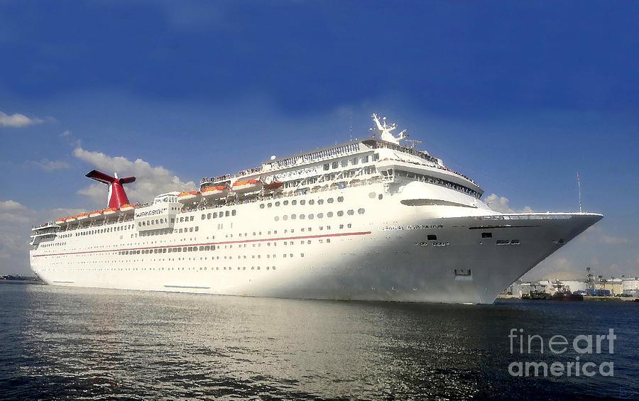 900x565 Carnival Inspiration Cruise Ship Painting By David Lee Thompson - Cruise Painting