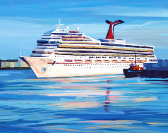 340x270 Casco Bay - Cruise Ship Painting