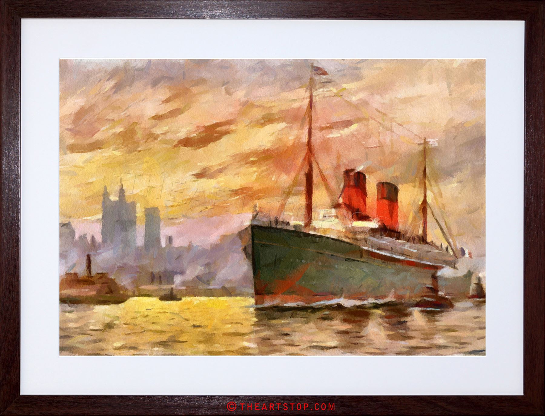 1800x1374 Painting Cruise Ship Usa Steam Liner Ship Boat Framed Print - Cruise Ship Painting