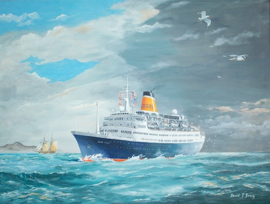 530x401 Maritime Art Limited Edition Prints - Cruise Ship Painting