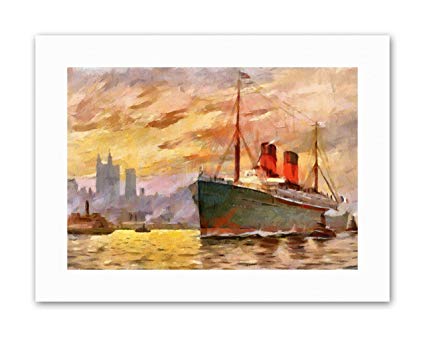 425x337 Cruise Ship Usa Steam Liner Ship Boat Painting Canvas - Cruise Ship Painting