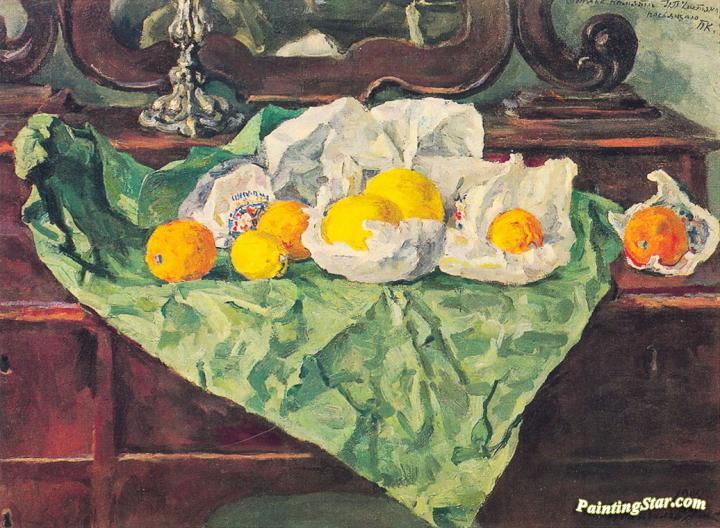 720x528 Still Life. Oranges And Crumpled Paper Artwork By Pyotr - Crumpled Paper Painting