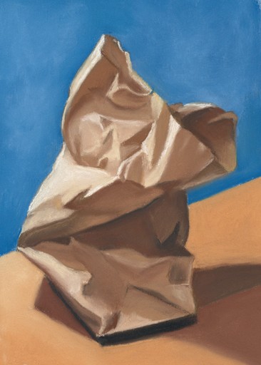 366x512 Crumpled Paper Bag By Ria Hills - Crumpled Paper Painting