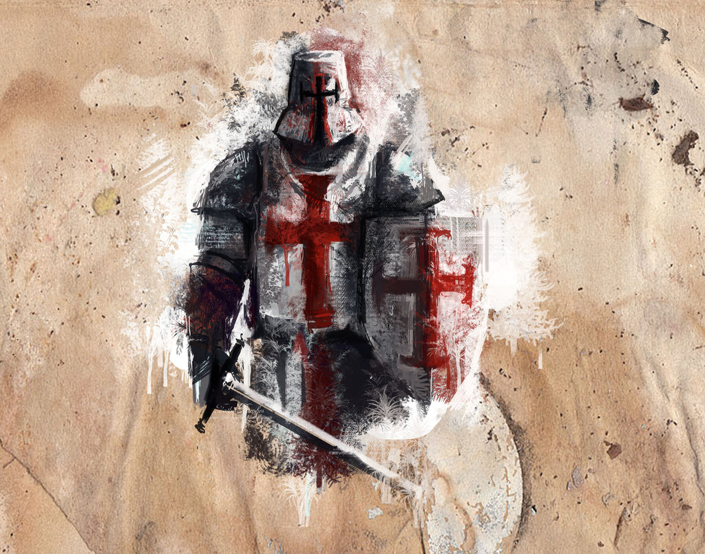 Crusader Knight Painting at PaintingValley.com | Explore collection of ...