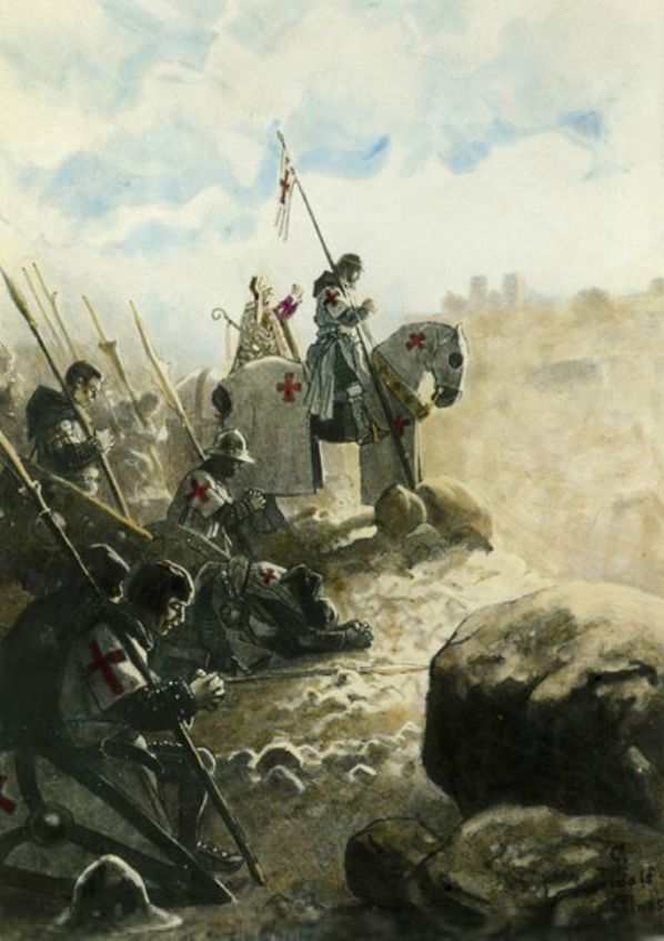 598x847 539 Best Ordenes Militares Medievales Images On Middle - Crusader Knight Painting