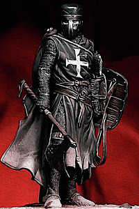 200x300 Knights Templar Paintings - Crusader Knight Painting