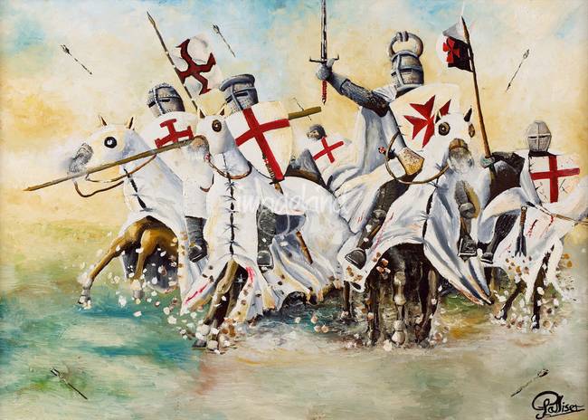 650x464 Stunning Knights Templar Artwork For Sale On Fine Art Prints - Crusader Knight Painting