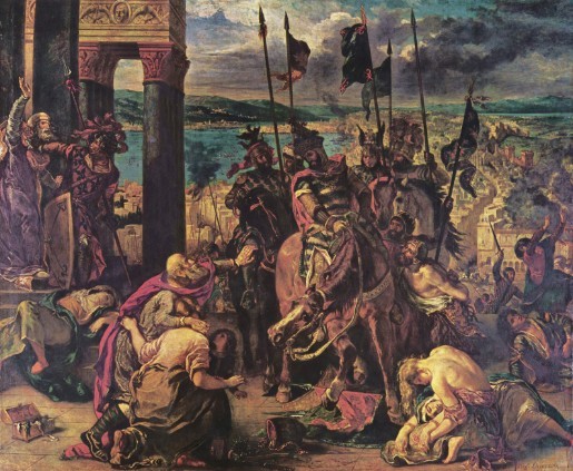 515x423 Entry Of The Crusaders In Constantinople, 1840 By - Crusades Painting
