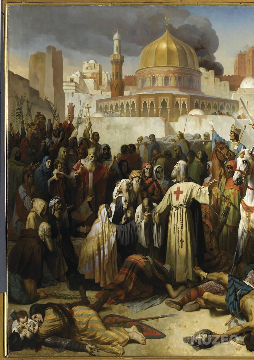 846x1200 First Crusade Capture Of Jerusalem By The Christian Crusaders - Crusades Painting