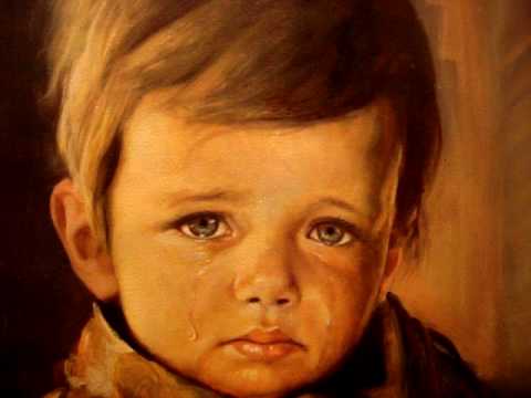 480x360 Scary Crying Boy Ghost Curse. Most Haunting Painting Real Freaky - Crying Baby Painting