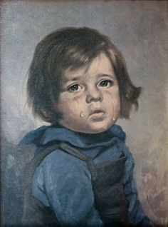 236x318 The Crying Boy Bruno Amadio Creepies - Crying Baby Painting