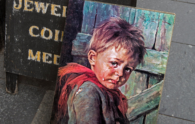 800x509 A Painting Of A Crying Boy Was Blamed For A Series Of Fires - Crying Baby Painting