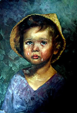 250x367 Bragolin - Crying Boy Painting Value
