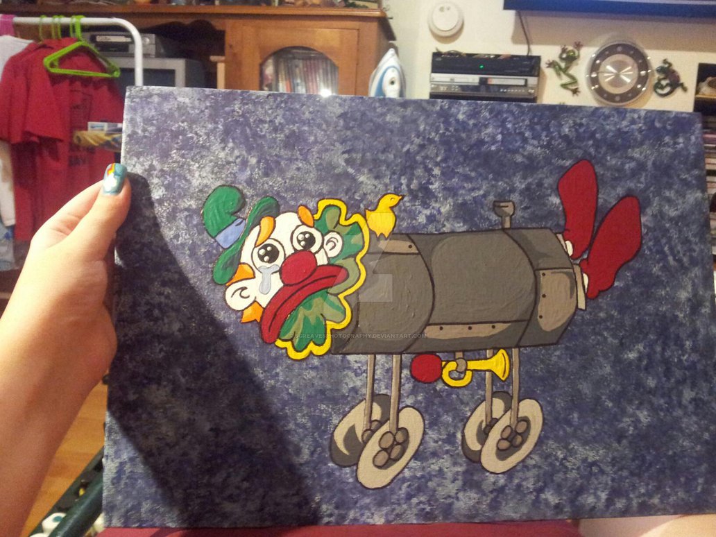 1032x774 Sad Crying Clown In An Iron Lung. By Sgreavesphotography - Crying Clown Painting