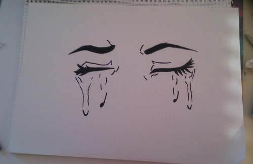 500x325 Crying Eyes Shared By Sophia On We Heart It - Crying Eyes Painting