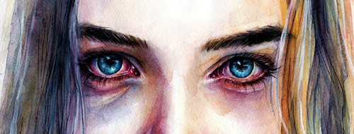 500x190 Add A Caption Discovered By Poganka On We Heart It - Crying Eyes Painting