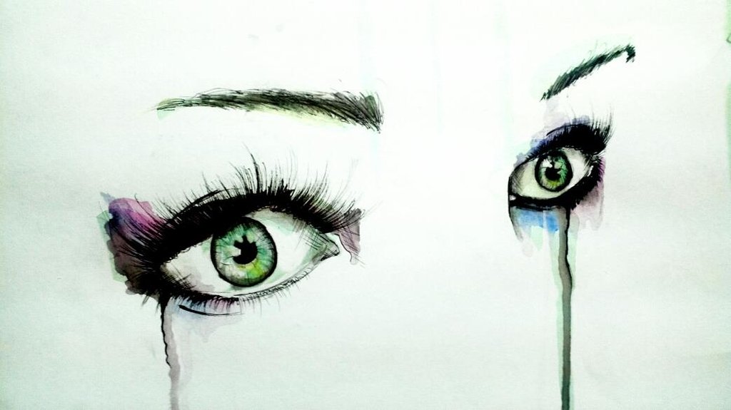 1024x575 Cried Eyes By Leeartstudio - Crying Eyes Painting
