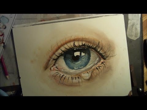 480x360 Crying Eye Painting - Crying Eyes Painting