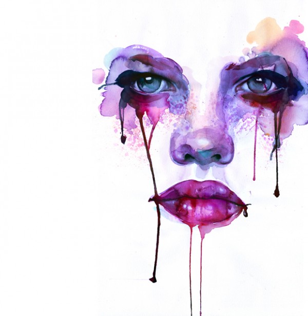 600x616 Marlon Bolognesi Watercolor Faces Favbulous - Crying Face Painting
