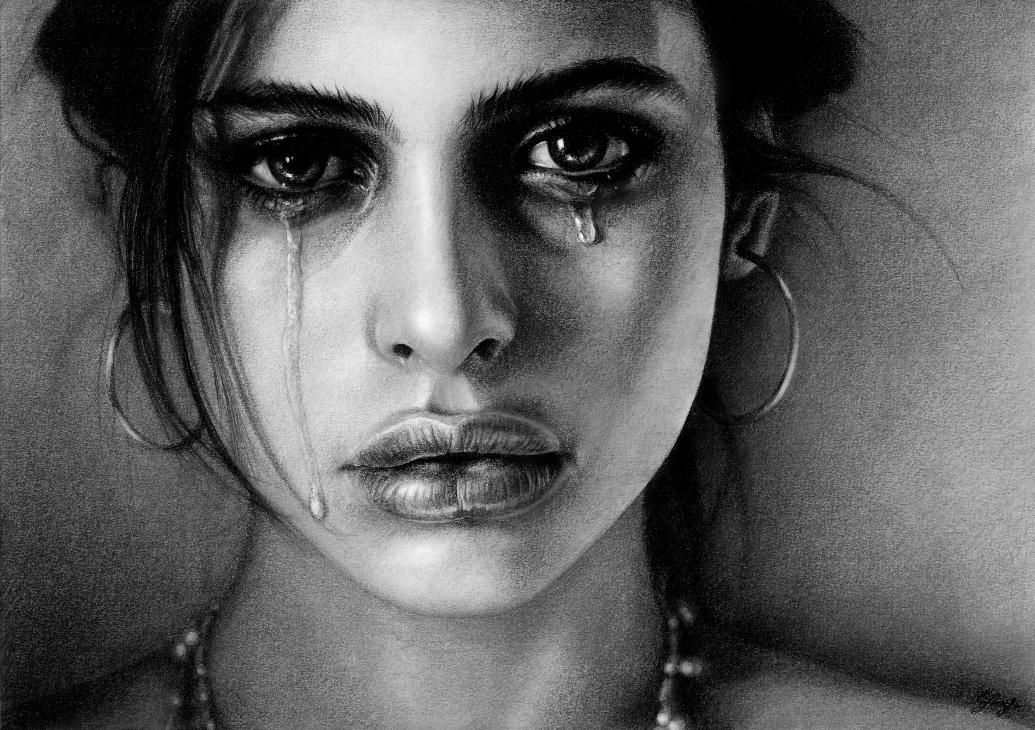 3400x2400 Sad Girl Hd Wallpaper Background Image 3400x2400 Id773030 - Crying Face Painting