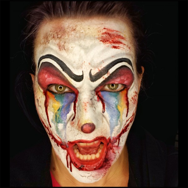 600x600 Scary Clown - Crying Face Painting