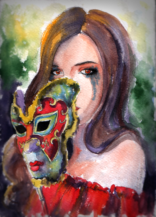 600x832 Crying Mask By Linspring - Crying Face Painting