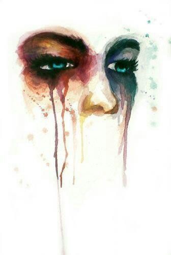 336x500 Creative. Art. Creative, Watercolor And Artsy - Crying Face Painting