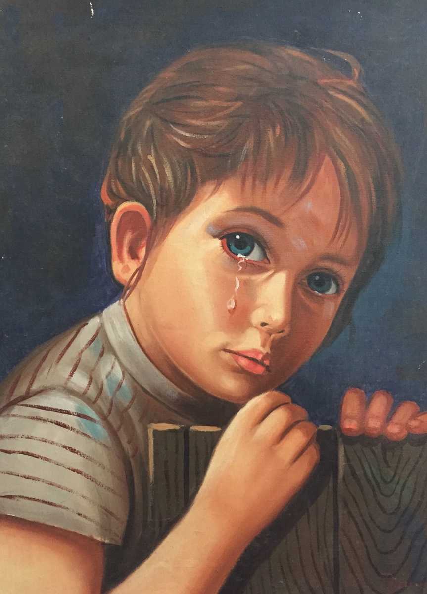 863x1200 Painting Of Crying Girl Collectors Weekly - Crying Girl Painting