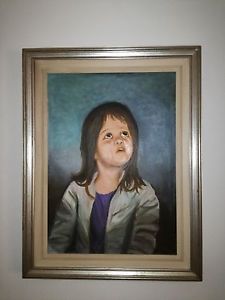 225x300 Oil On Canvas Painting B. Pal Little Girl In Tears Crying Girl - Crying Girl Painting