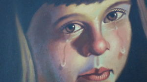 300x168 Oil Painting, Young Crying Girl With Tears, Very High Quality, By - Crying Girl Painting