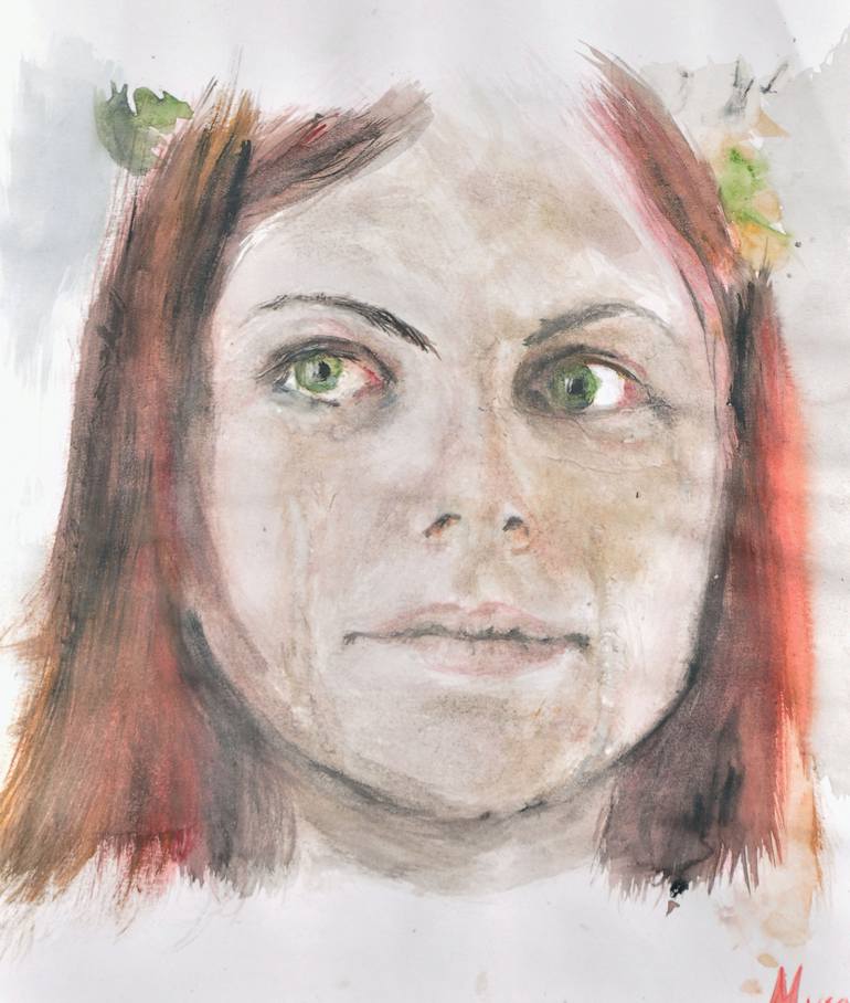 770x908 Saatchi Art Crying Muse Painting By Giorgio Rinaldi - Crying Painting