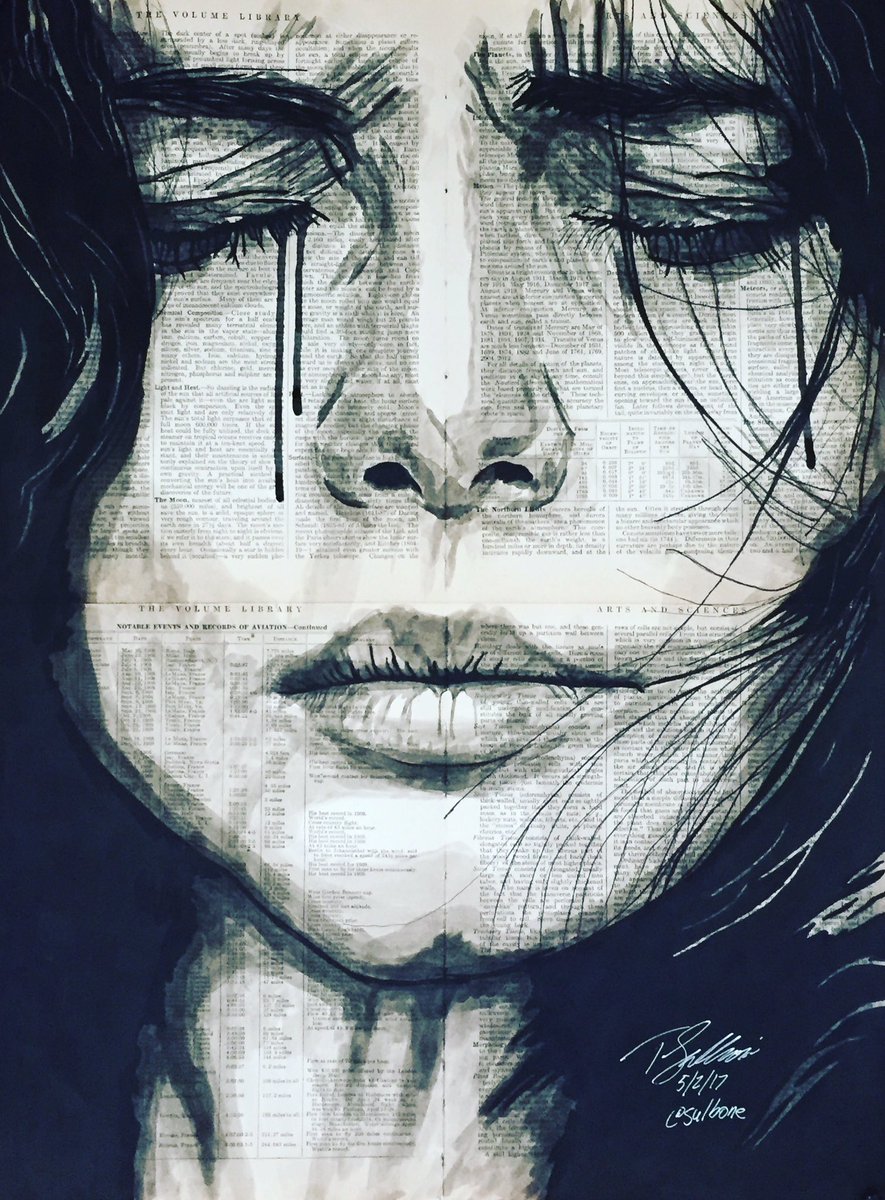 885x1200 Tom Sullivan On Twitter - Crying Painting