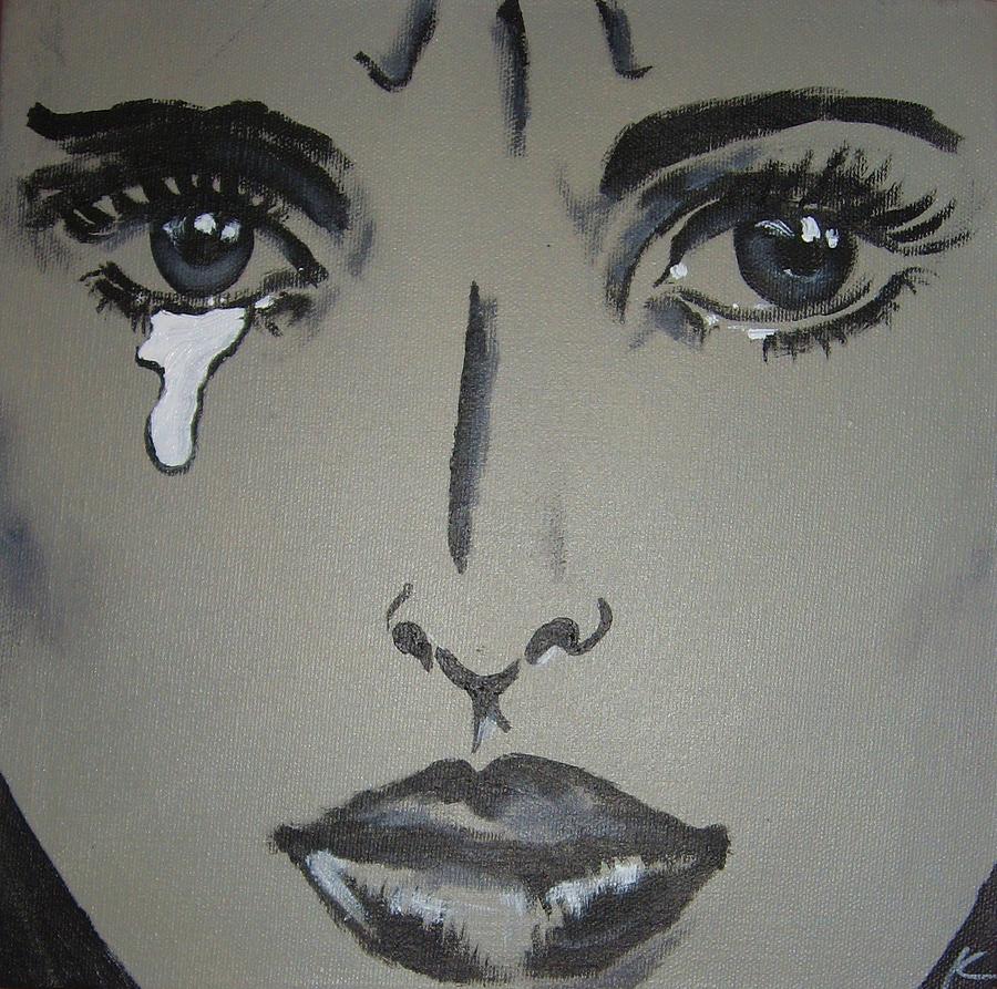 900x893 Crying Painting By Kendra Harvey - Crying Painting