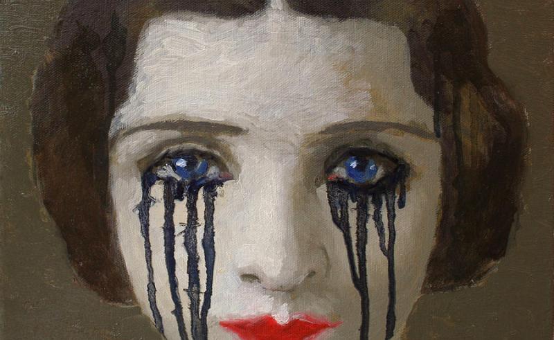 800x491 Painting Of Woman Crying Painting For Home - Crying Woman Painting