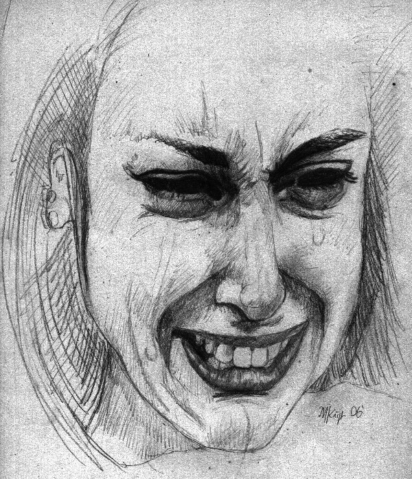 600x697 Woman Crying By Wykdtron - Crying Woman Painting