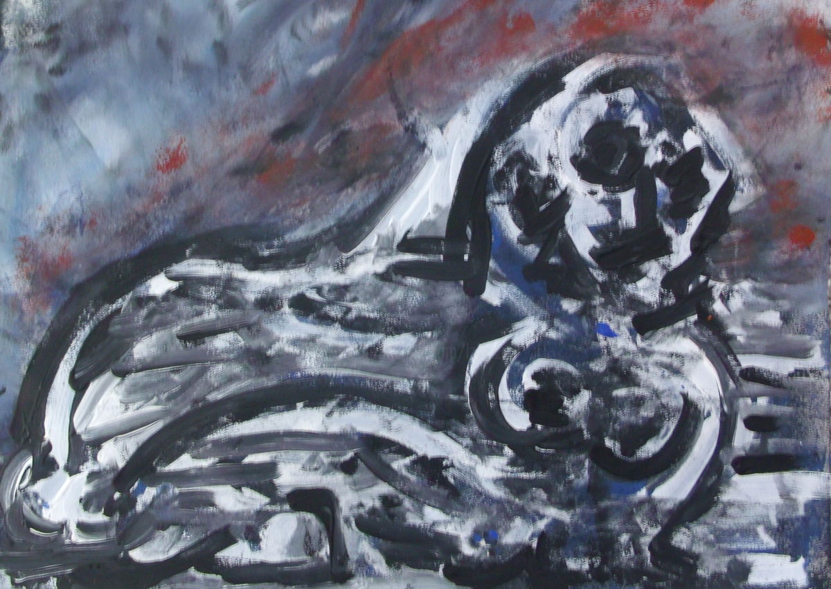 1200x850 Woman Crying - Crying Woman Painting