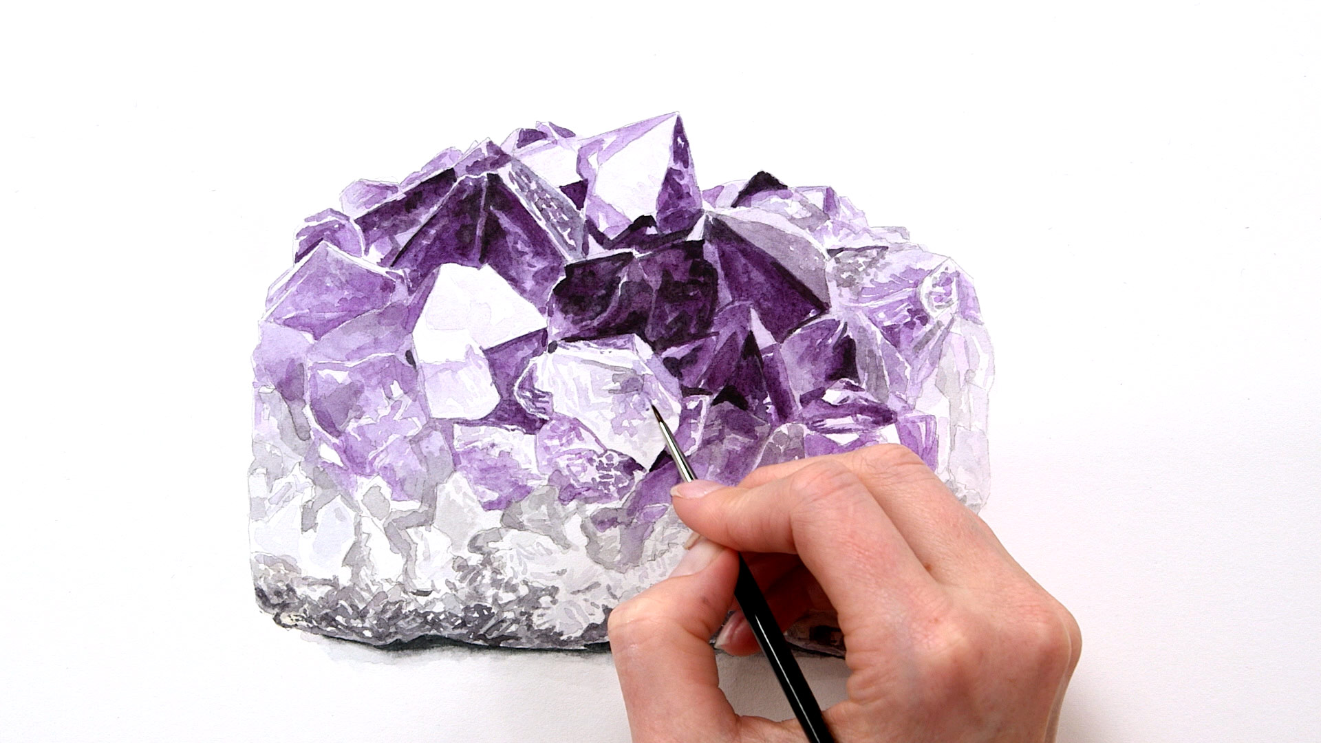 1920x1080 How To Paint An Amethyst Crystal - Crystal Painting