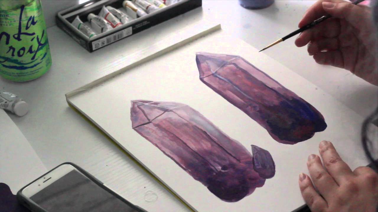 1280x720 Relaxing Crystal Gouache Painting - Crystal Painting