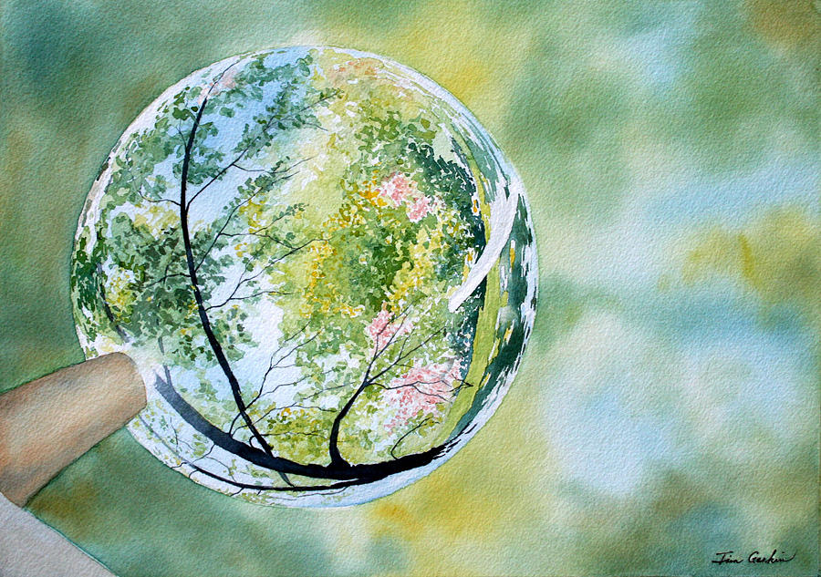 900x633 Through The Crystal Ball Painting By Jim Gerkin - Crystal Painting