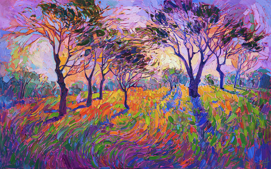 900x560 Crystal Grove Painting By Erin Hanson - Crystal Painting