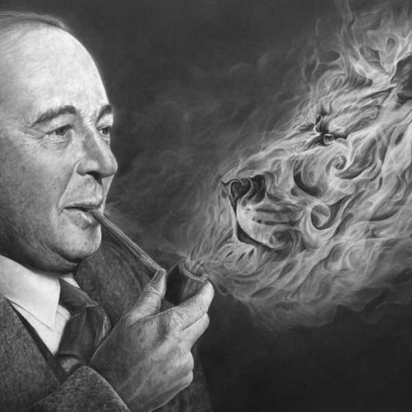 600x600 C.s. Lewis Amp The Untamed Lion Jake Weidmann Artist And Master Penman - Cs Lewis Painting