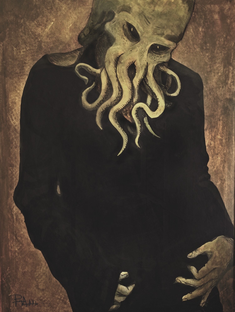 751x1000 Cthulhu 2007 Acrylic On Salvage Peter Mihaichuk - Cthulhu Painting