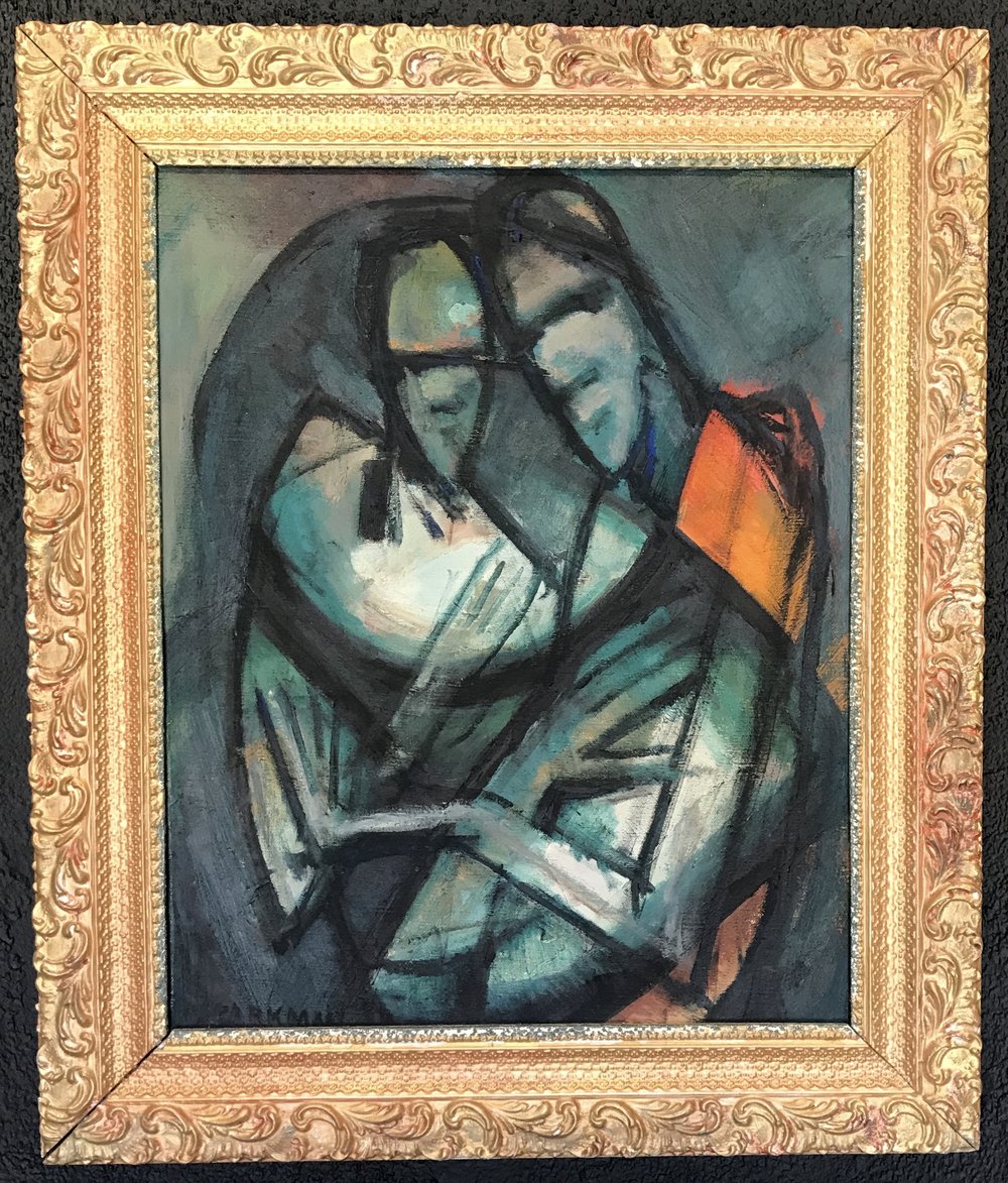 1000x1173 Mid Century Portrait Cubist Painting Is It I Mgh Discovered Art - Cubist Painting