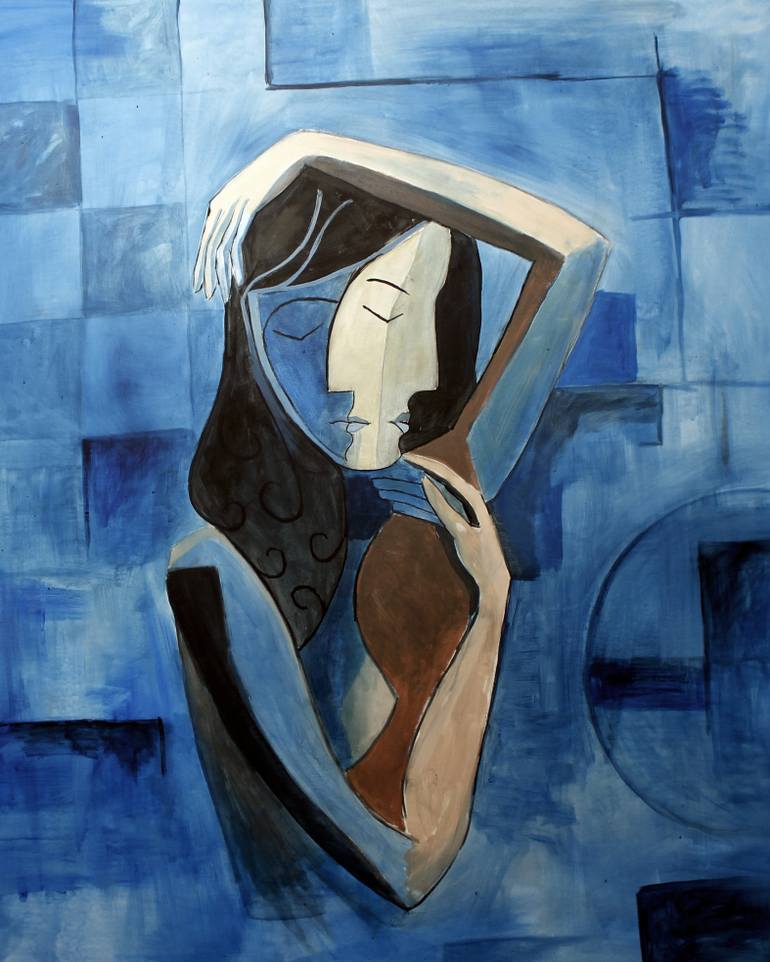 770x962 Saatchi Art Locker Room - Cubist Painting