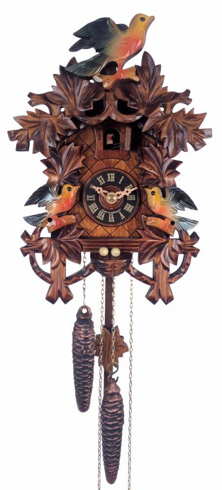 454x1000 Cuckoo Clock With Painted Birds And Nest 17 10p - Cuckoo Clock Painting